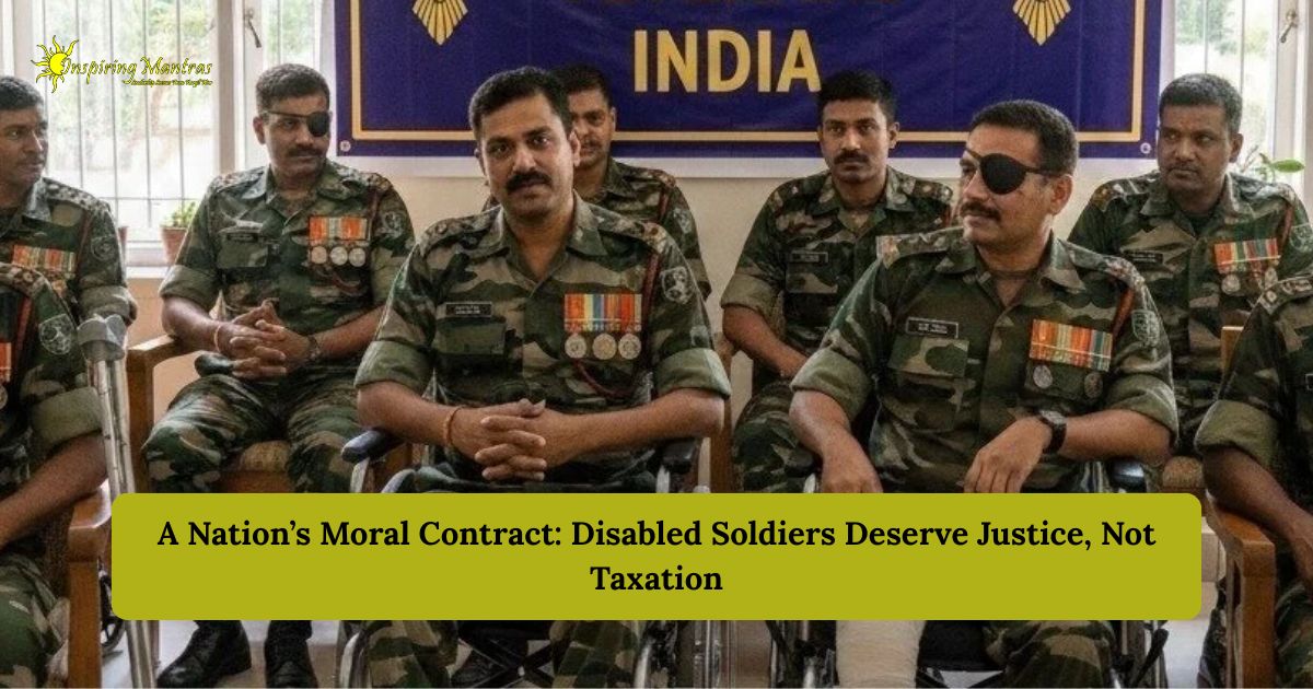 A Nation’s Moral Contract: Disabled Soldiers Deserve Justice, Not Taxation